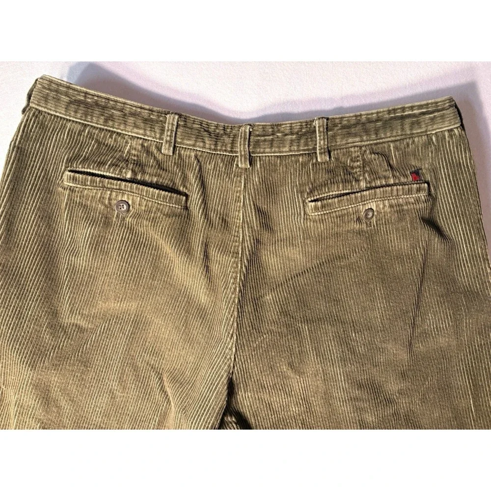 WOOLRICH 1547 Dark Loden Brown Corduroy Trousers Pants 40x30 cotton